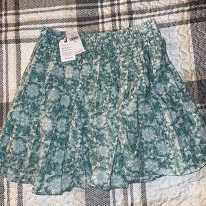 American Eagle Outfitters Teal Floral Mini Skirt